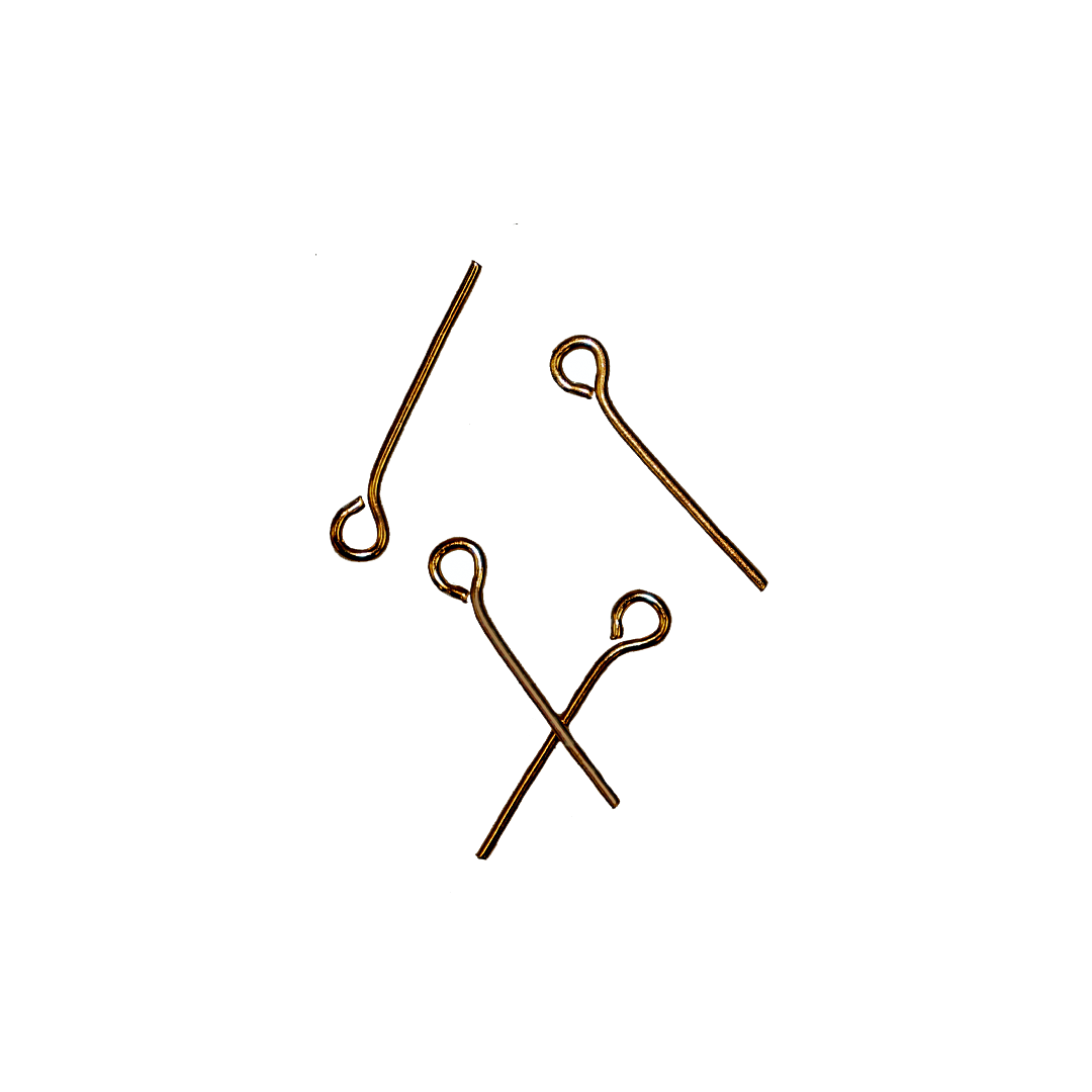 Eye Pins, Copper, Alloy, 0.62 inches, 21 Gauge, Sold Per pkg of Approx 300+