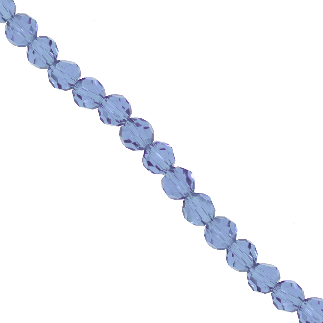 Glass Crystal Beads, Round, Faceted, 6mm, Approx 90 pcs per strand, Available in Multiple Colours