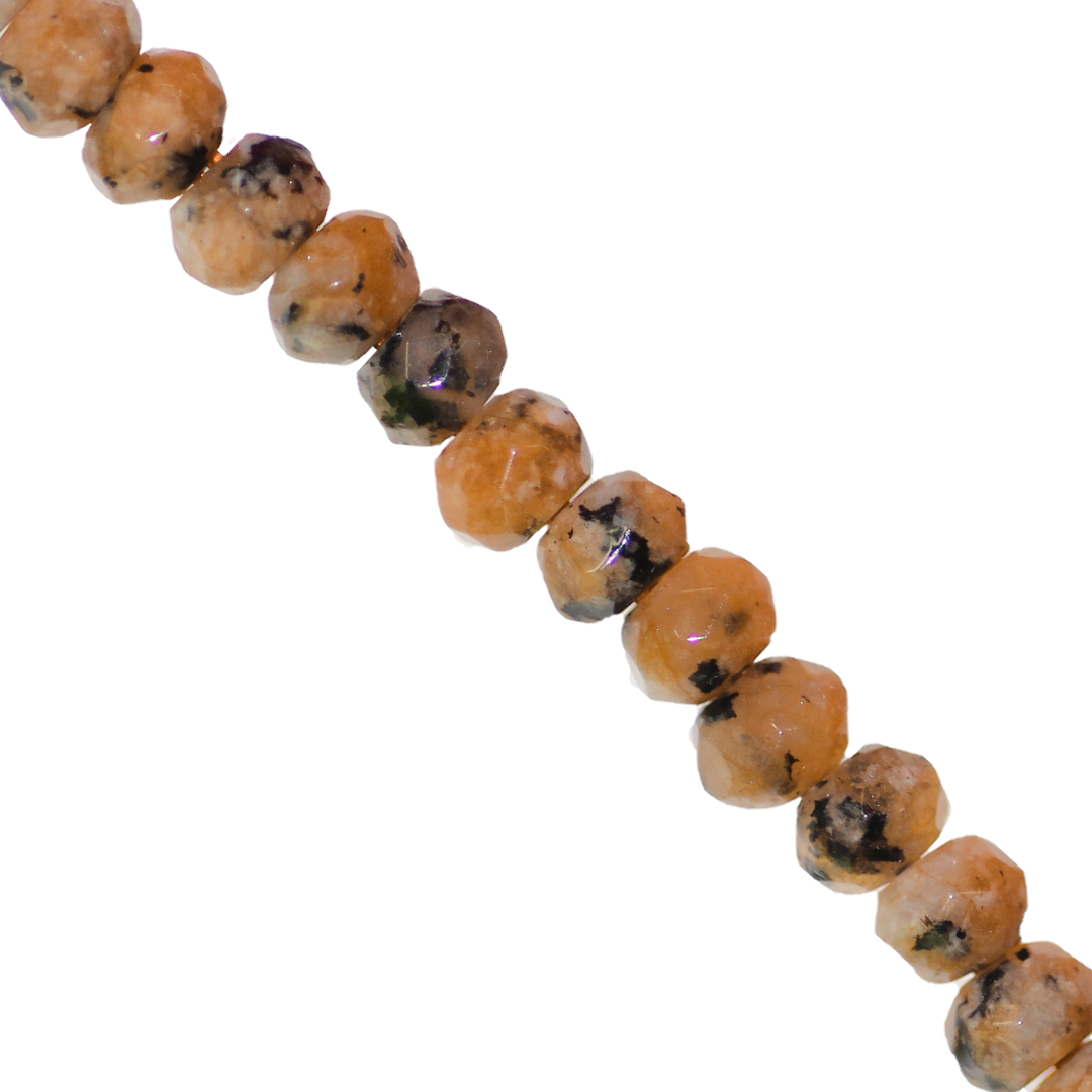 Dyed Agate, Rondelle Faceted, Semi-Precious Stone, 4mm x 3mm, 110 pcs per strand, Available in Multiple Colours