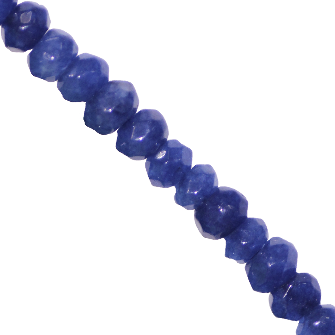 Dyed Agate, Rondelle Faceted, Semi-Precious Stone, 4mm x 3mm, 110 pcs per strand, Available in Multiple Colours