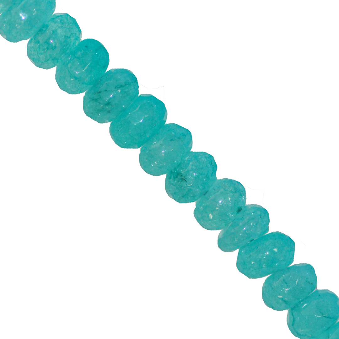 Dyed Agate, Rondelle Faceted, Semi-Precious Stone, 8mm x 5mm, 65 pieces per strand, Available in a Variety of Colours