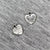 Charms, Heart w/ Writing, Silver, 14mm X 12mm, Sold Per pkg of 6
