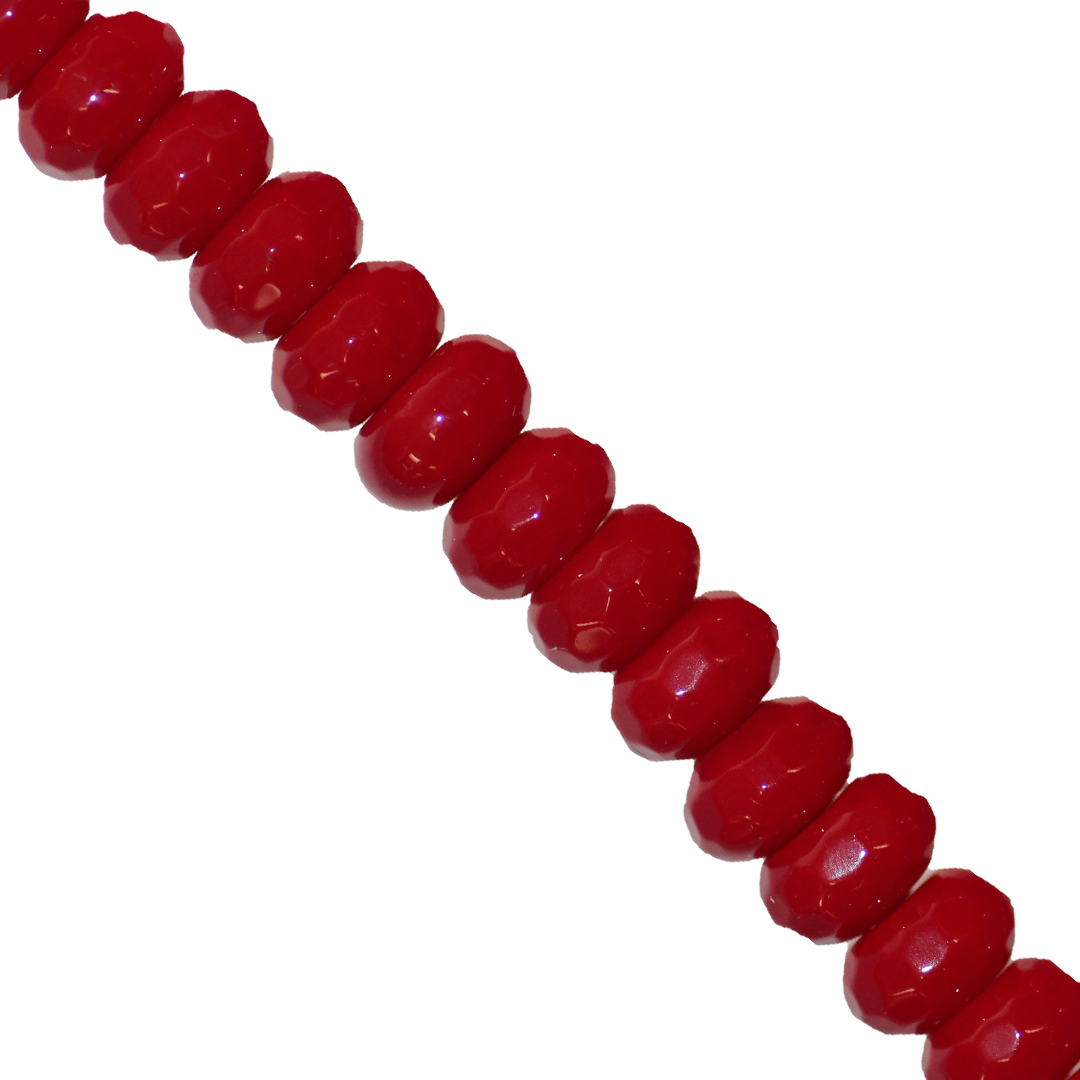 Dyed Agate, Rondelle Faceted, Semi-Precious Stone, 8mm x 5mm, 65 pieces per strand, Available in a Variety of Colours