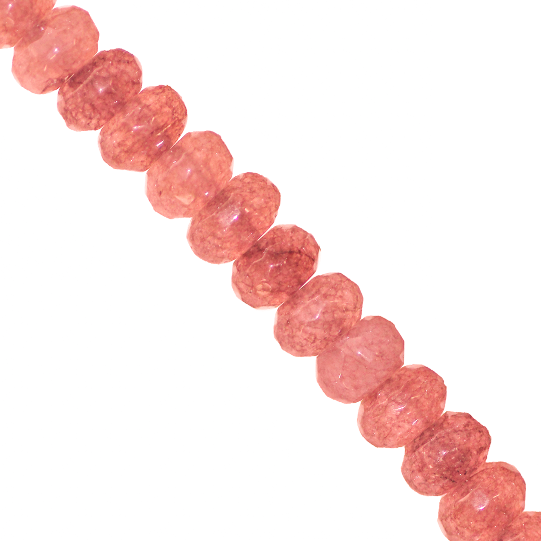 Dyed Agate, Rondelle Faceted, Semi-Precious Stone, 8mm x 5mm, 65 pieces per strand, Available in a Variety of Colours
