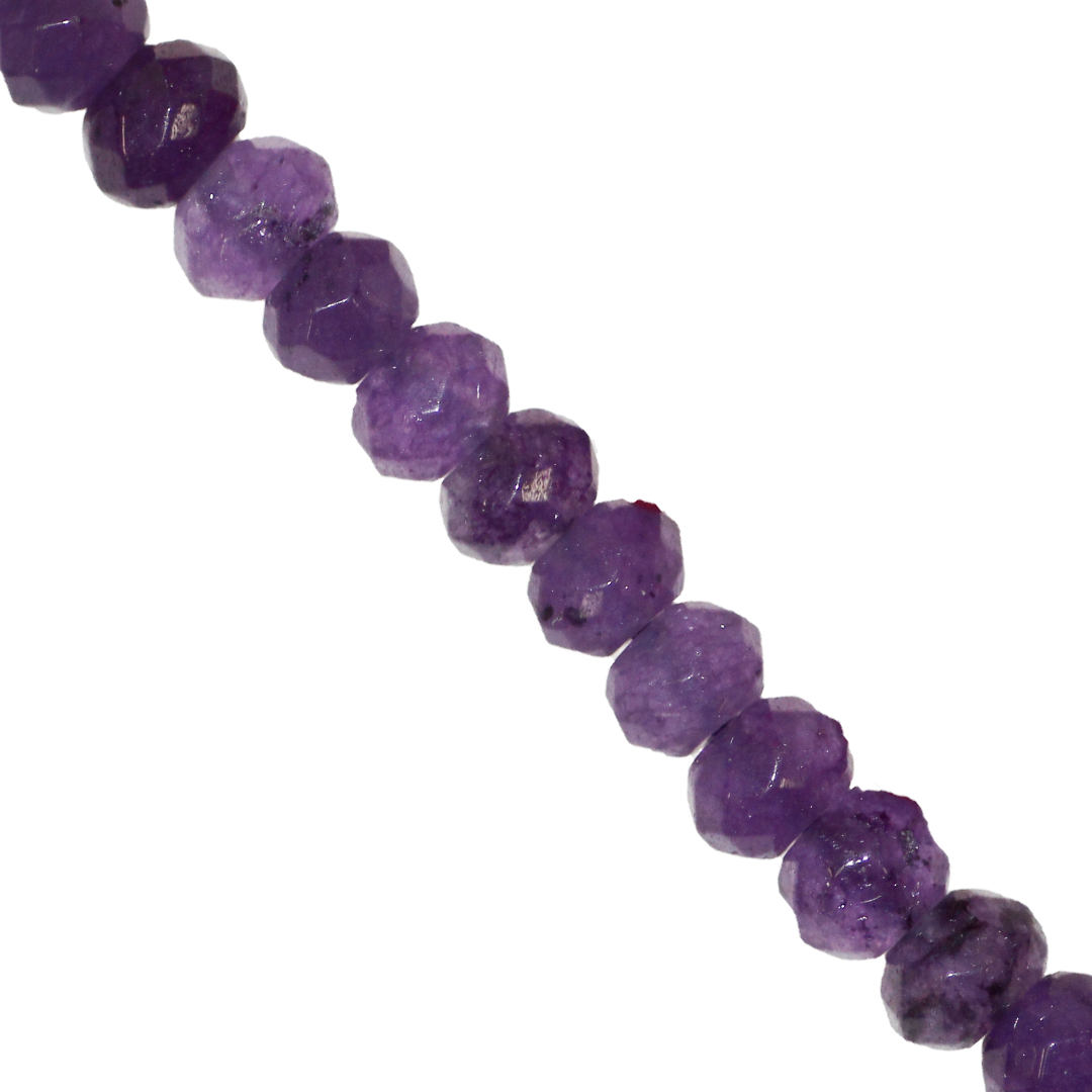 Dyed Agate, Rondelle, Faceted, Semi-Precious Stone, 6mm x 4mm, Approx 85pcs/strand, Available in Multiple Colours