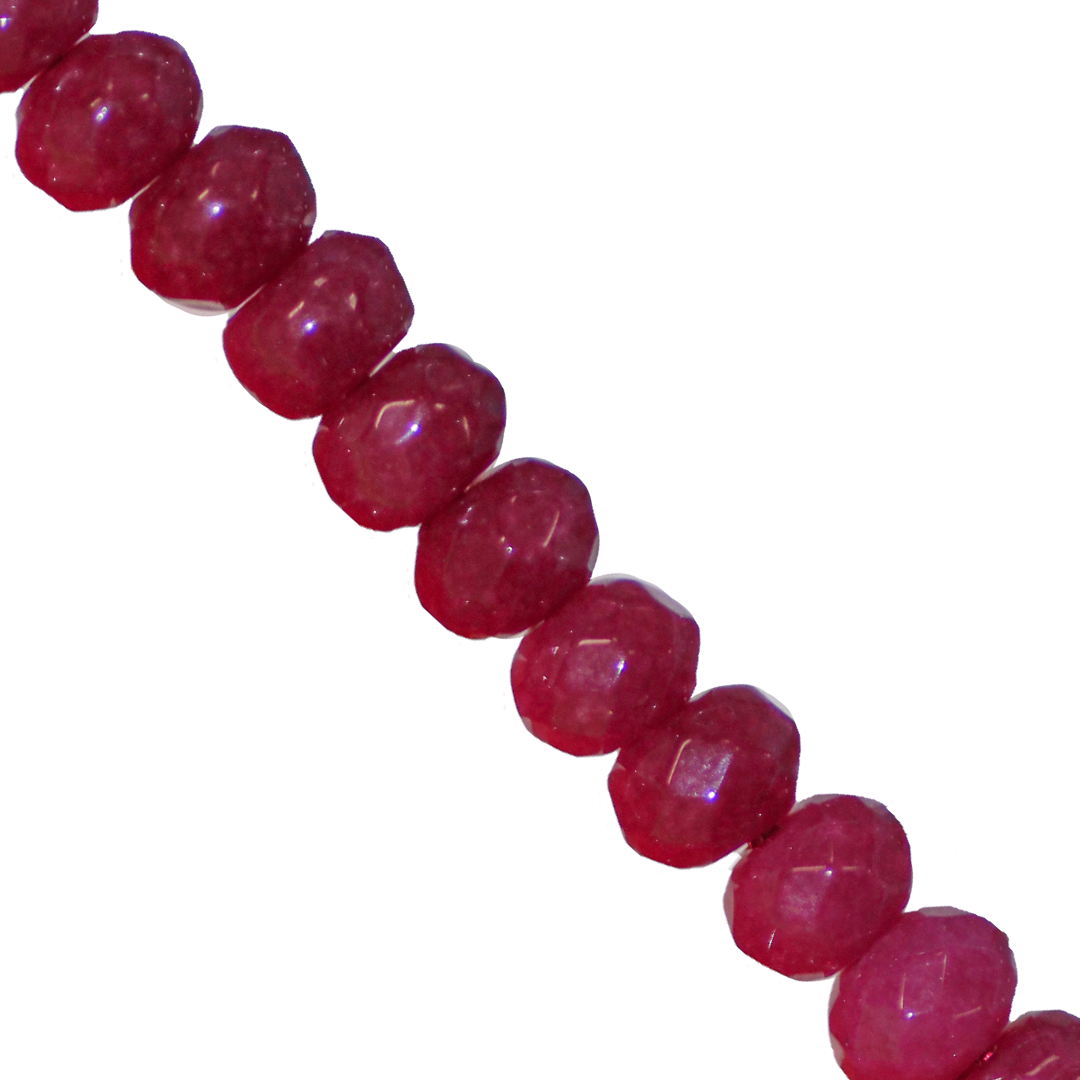 Dyed Agate, Rondelle, Faceted, Semi-Precious Stone, 6mm x 4mm, Approx 85pcs/strand, Available in Multiple Colours