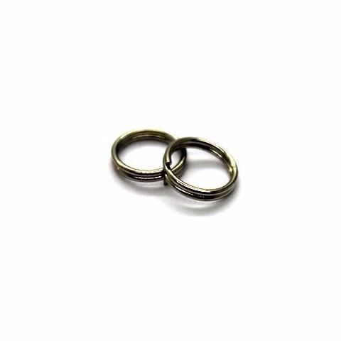 Split Rings, Silver, Rhodium, Round, 7mm, 22 Gauge, 120+ pcs