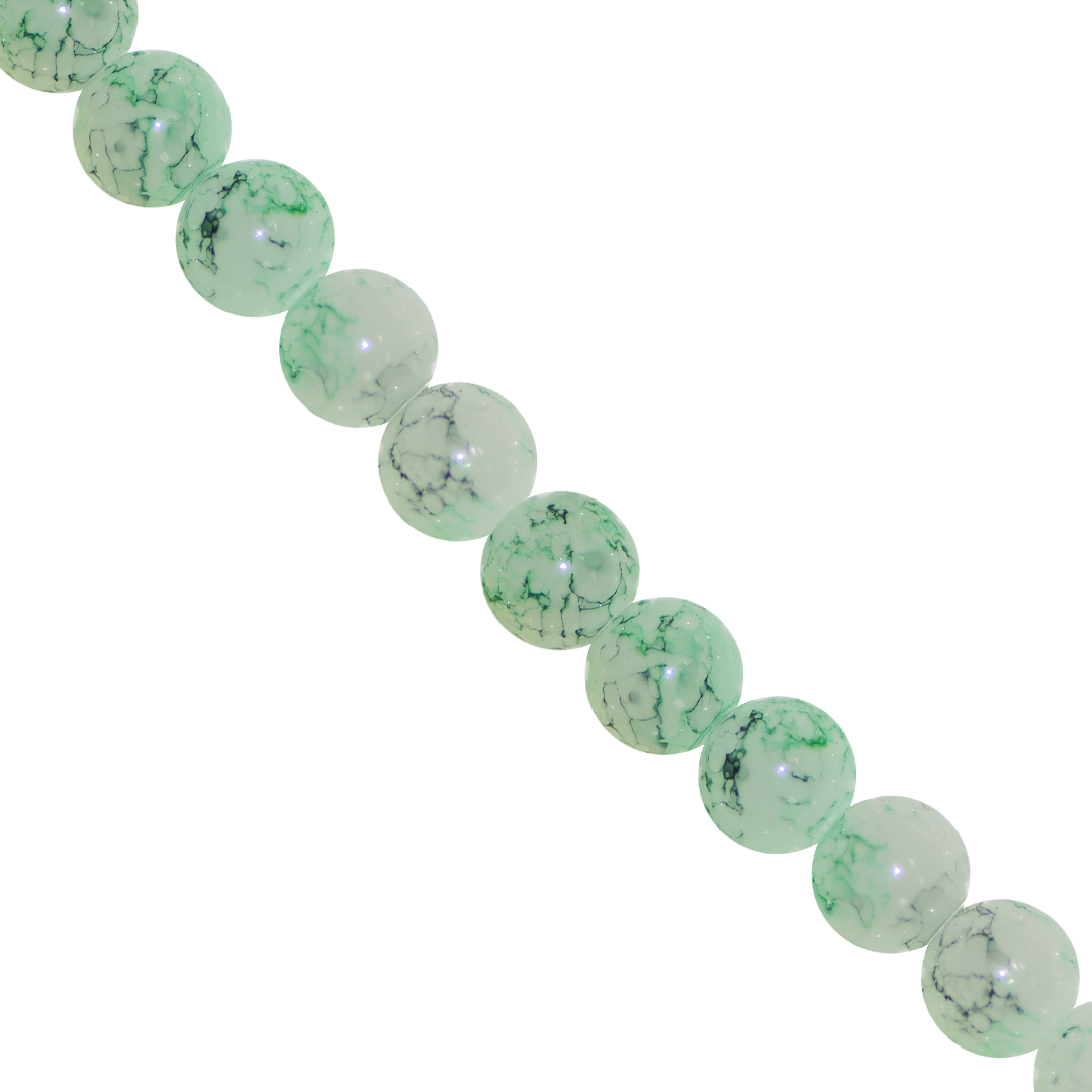 Marble Style Glass Beads, 8mm, Tie Dye, Approx 100 pcs per strand, Available in Multiple Colours