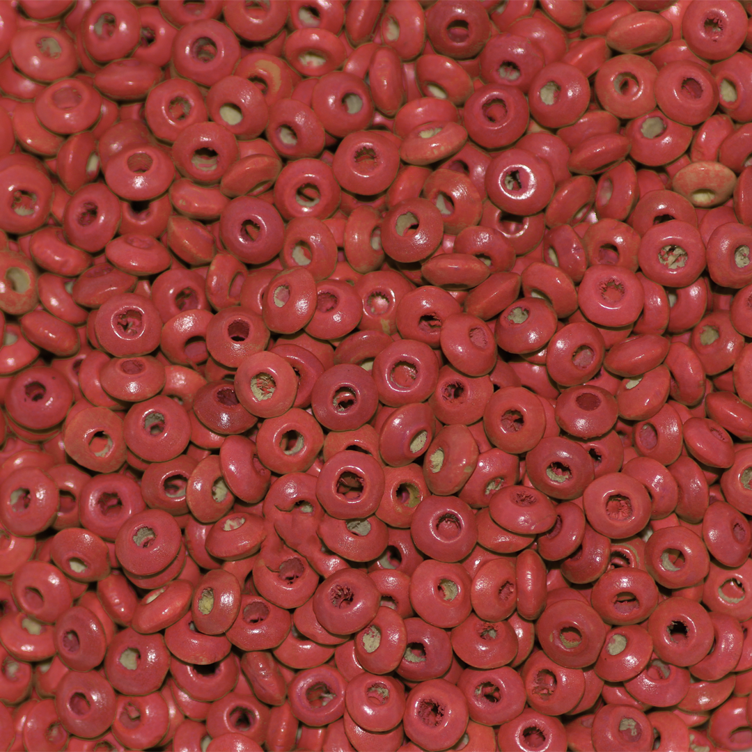 Wood Beads, Saucer, 6mm, Sold Per pkg of Approx 1250, Available in Multiple Colours
