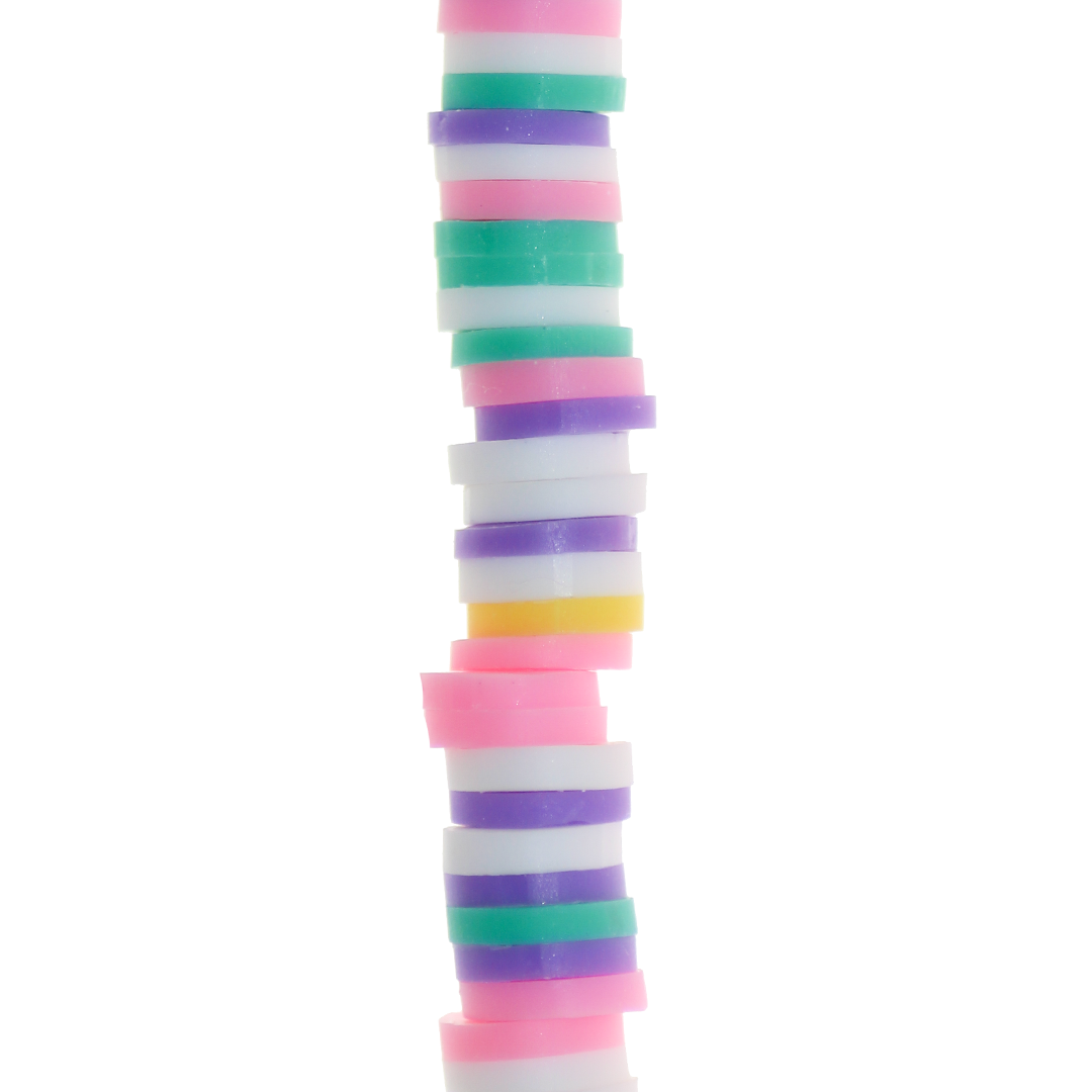 Heishi Beads, Flat Disk Polymer Clay Beads, 6mm, Available in Multiple Colours