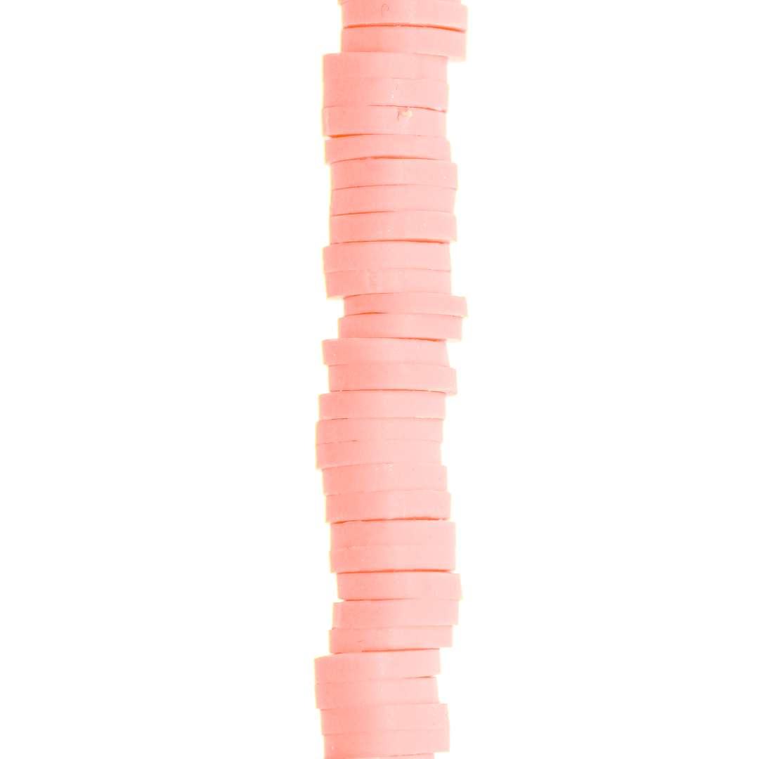 Heishi Beads, Flat Disk Polymer Clay Beads, 6mm, Available in Multiple Colours