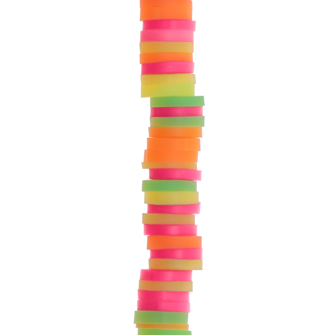 Heishi Beads, Flat Disk Polymer Clay Beads, 6mm, Available in Multiple Colours