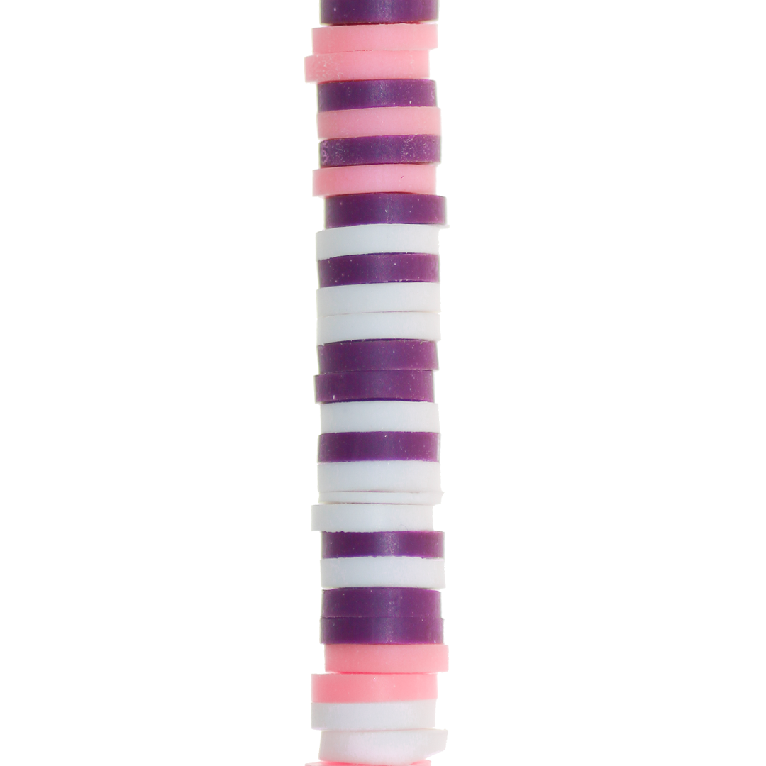 Heishi Beads, Flat Disk Polymer Clay Beads, 6mm, Available in Multiple Colours