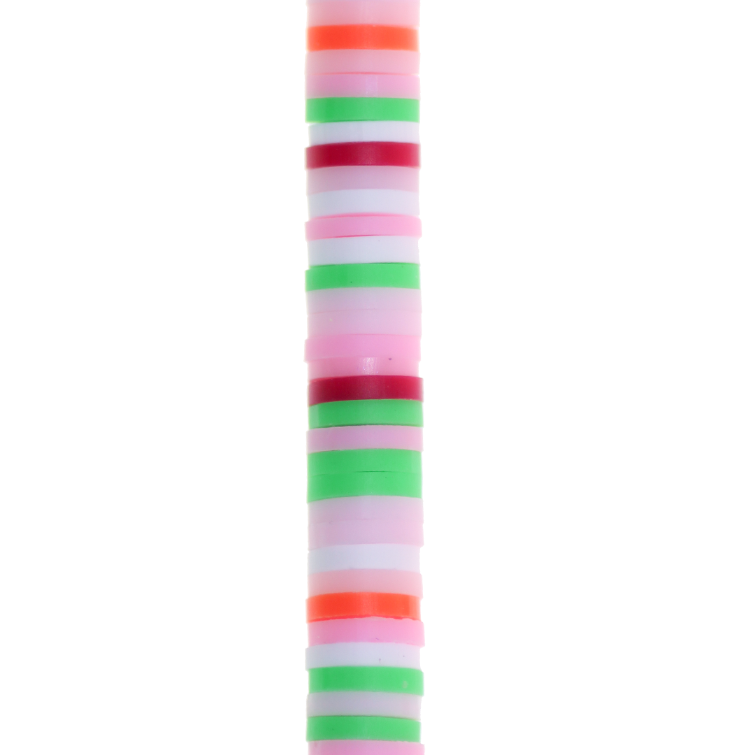 Heishi Beads, Flat Disk Polymer Clay Beads, 6mm, Available in Multiple Colours