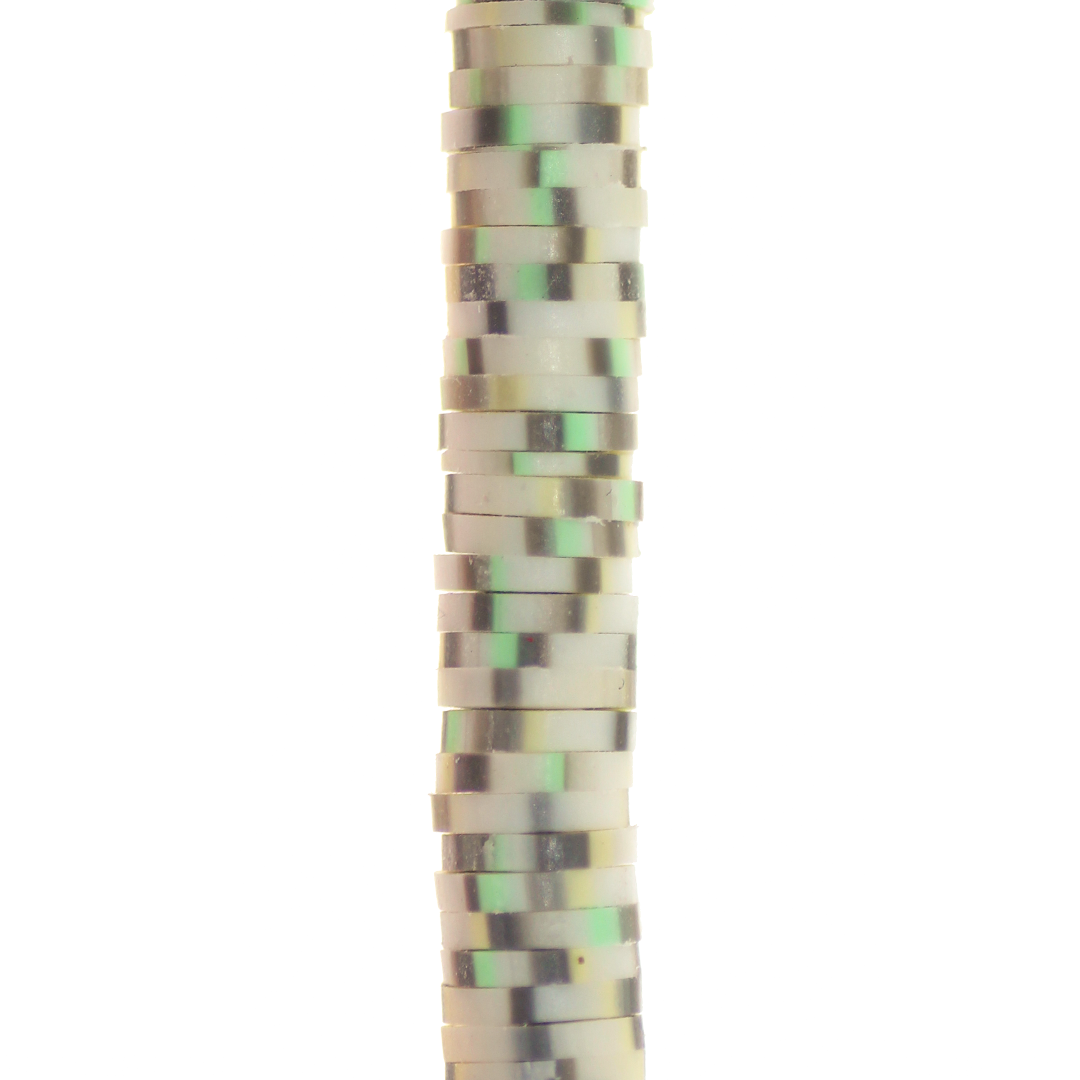 Heishi Beads, Flat Disk Polymer Clay Beads, 6mm, Available in Multiple Colours