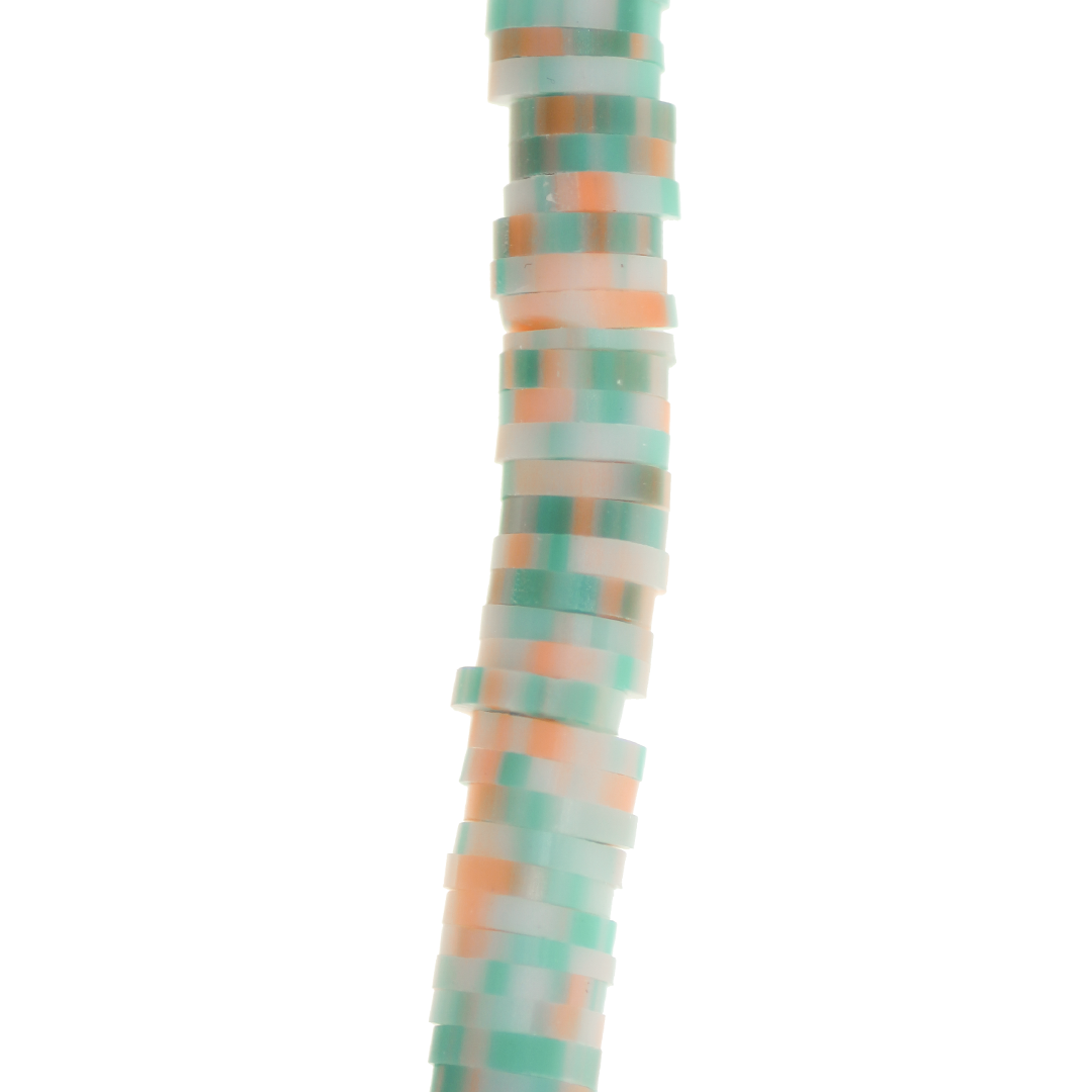 Heishi Beads, Flat Disk Polymer Clay Beads, 6mm, Available in Multiple Colours