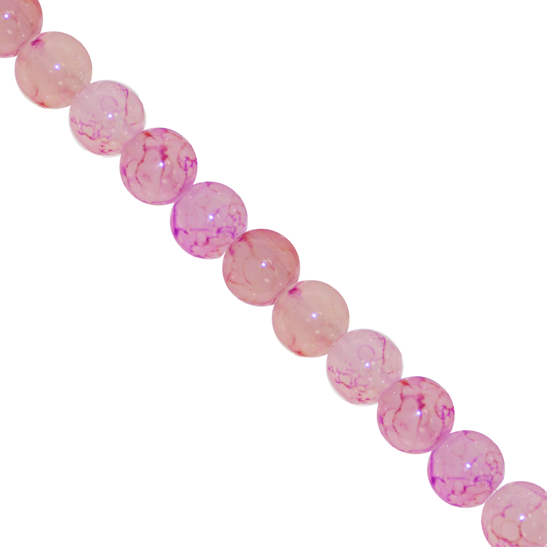 Marble Style Glass Beads, 8mm, Tie Dye, Approx 100 pcs per strand, Available in Multiple Colours
