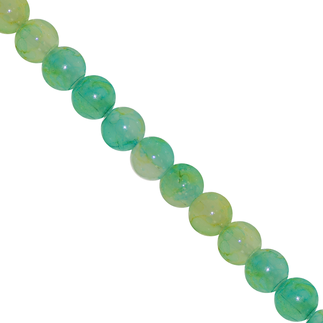 Marble Style Glass Beads, Tie Dye, 4mm, Approx 190 pcs per strand, Available in Multiple Colours