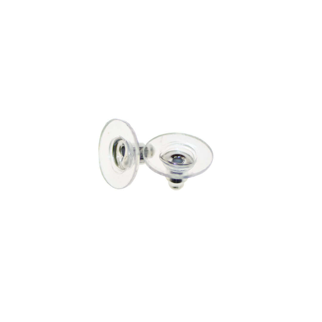 Backings, Clear Rubber, Comfort Discs, Sold Per pkg of 22 pcs, Available in Multiple Sizes and Colours