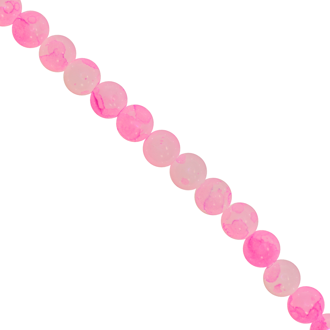 Marble Style Glass Beads, 6mm, Tie Dye, 140 pcs per strand, Available in Multiple Colours