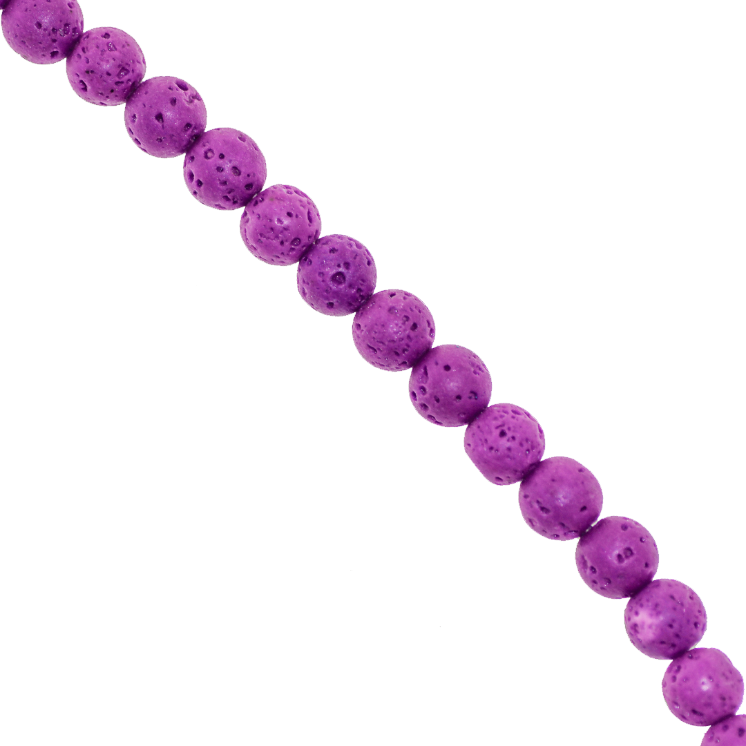 Lava Stone, Semi-Precious Stone, 6mm, Approx 60 pcs per strand