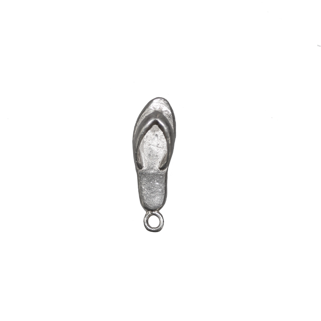 Charms, Flip Flop, Sterling Silver, Sold Per pkg of 1, Available in Multiple Sizes