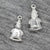 Charms, Snowman, Silver, Alloy, 22mm X 11mm X 5mm, Sold Per pkg of 5