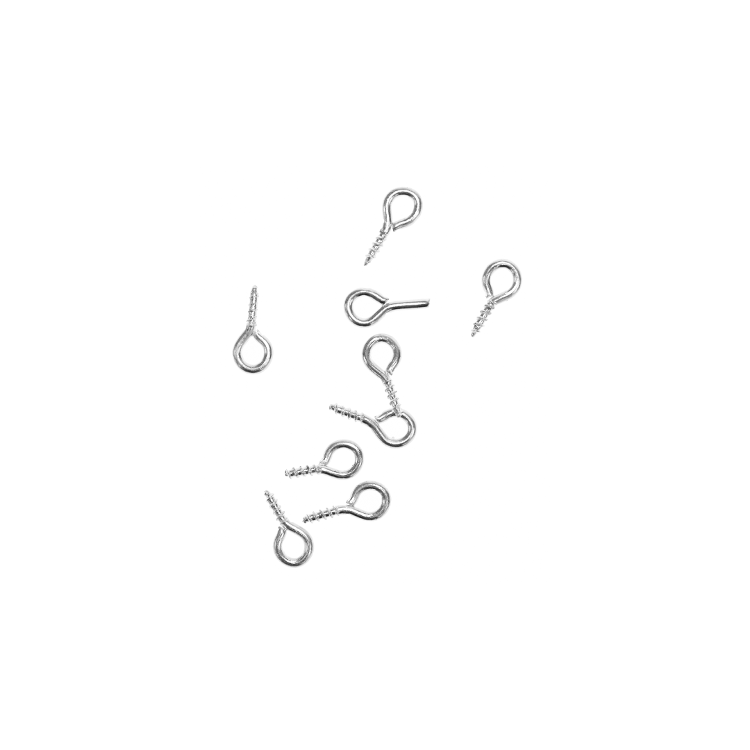 Bails, Screw Eye, Alloy, 9mm x 4mm, Sold Per pkg of Approx 145+, Available in Multiple Colours