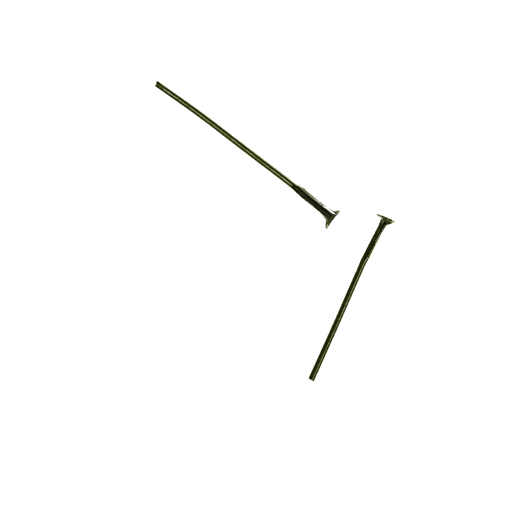 Flat Head Pins, Brass Alloy, 1.58 inches, 20 Gauge, Sold Per pkg of Approx 110+