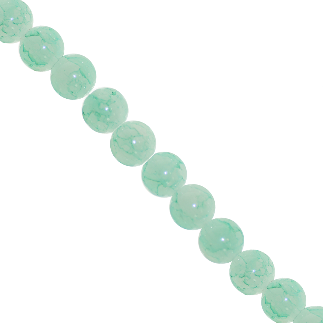 Marble Style Glass Beads, 10mm, Tie Dye, Approx 80 pcs per strand, Available in Multiple Colours