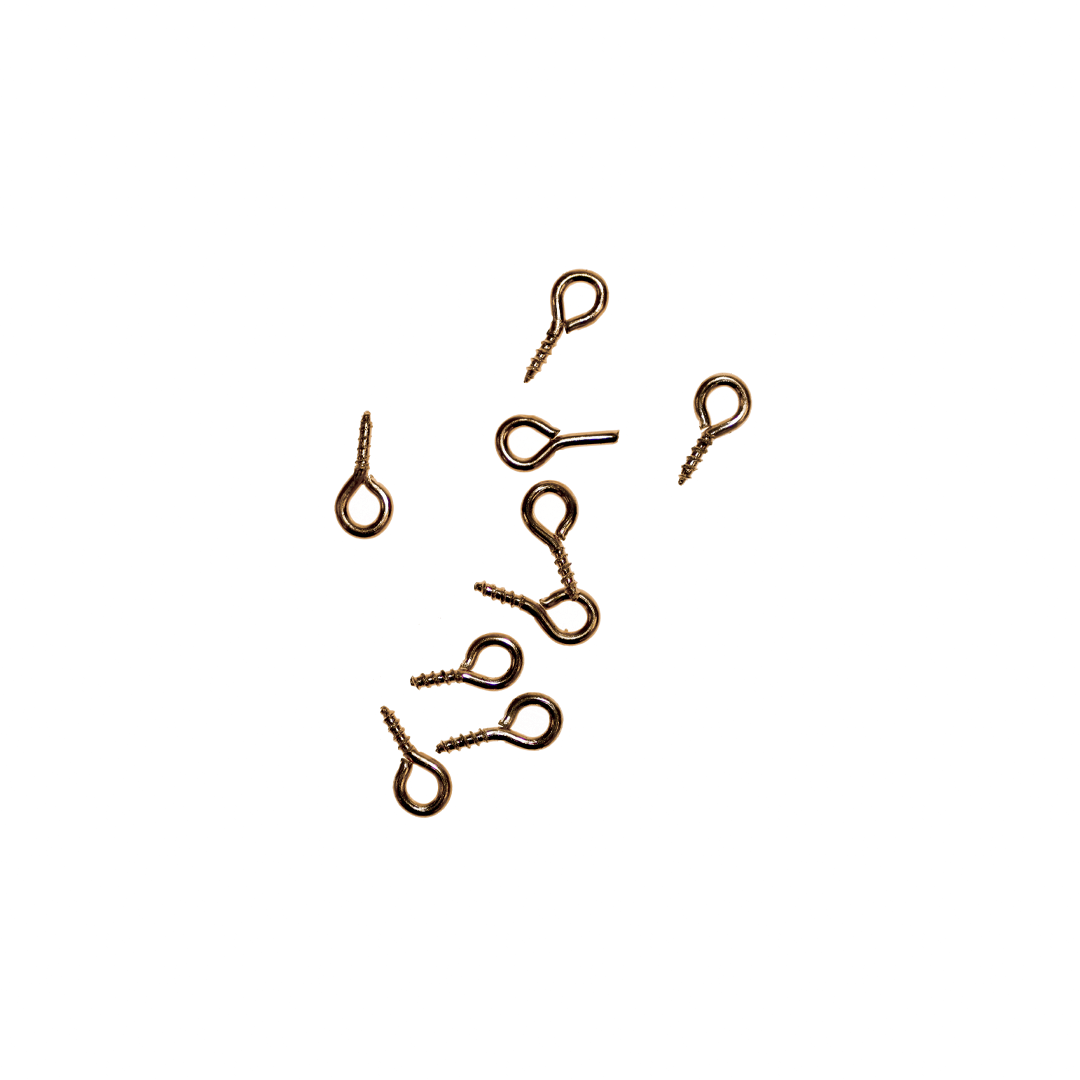 Bails, Screw Eye, Alloy, 9mm x 4mm, Sold Per pkg of Approx 145+, Available in Multiple Colours