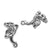 Charms, Long Dragon, Silver, Alloy, 27mm X 14mm, Sold Per pkg of 4