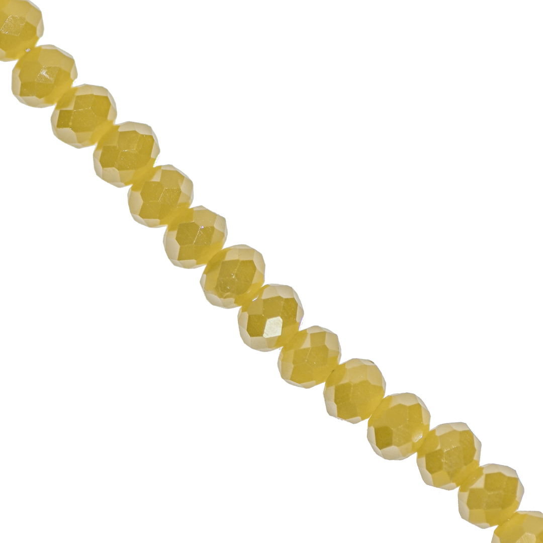 Glass Crystal Beads, Rondelle, Faceted, 4mm x 3.5mm, 105 pcs per strand, Available in Multiple Colours