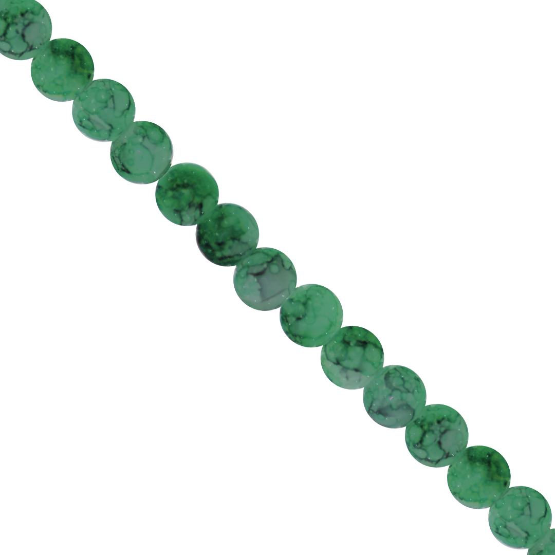 Marble Style Glass Beads, 6mm, Tie Dye, 140 pcs per strand, Available in Multiple Colours