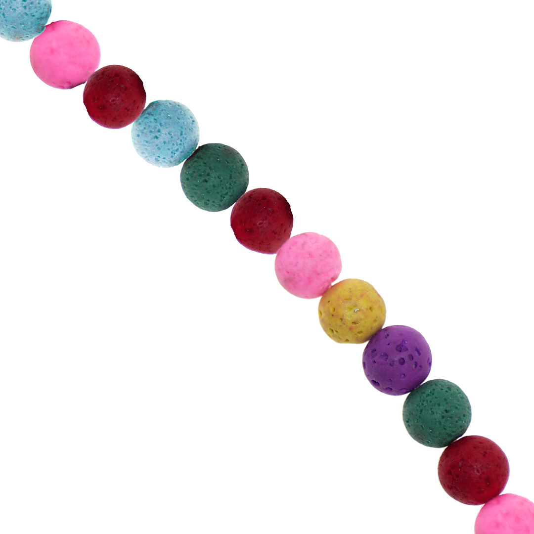 Lava Stone, Semi-Precious Stone, 6mm, Approx 60 pcs per strand