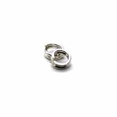 Split Rings, Bright Silver, Alloy, Round, 4mm, 16 Gauge, Sold Per pkg of Approx 190+