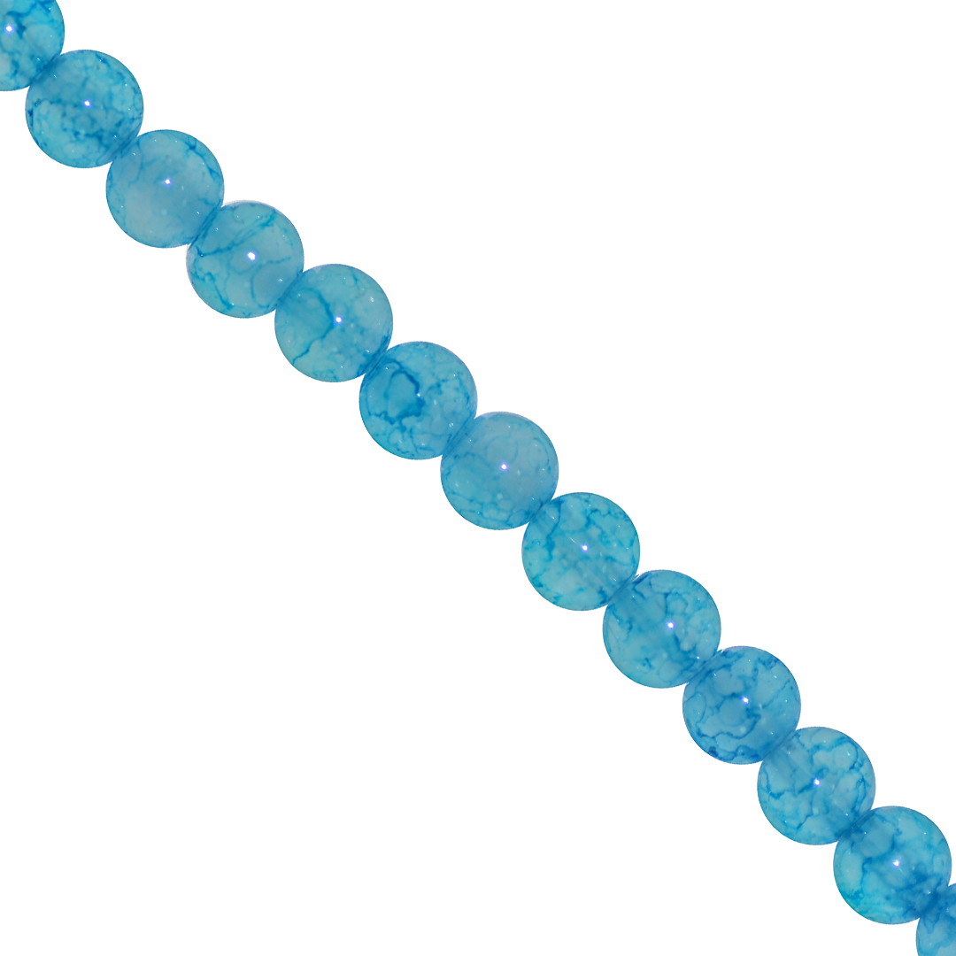 Marble Style Glass Beads, 6mm, Tie Dye, 140 pcs per strand, Available in Multiple Colours