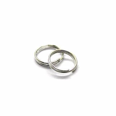 Split Rings, Silver, Alloy, Round, 10mm, 20 Gauge, Sold Per pkg of 45