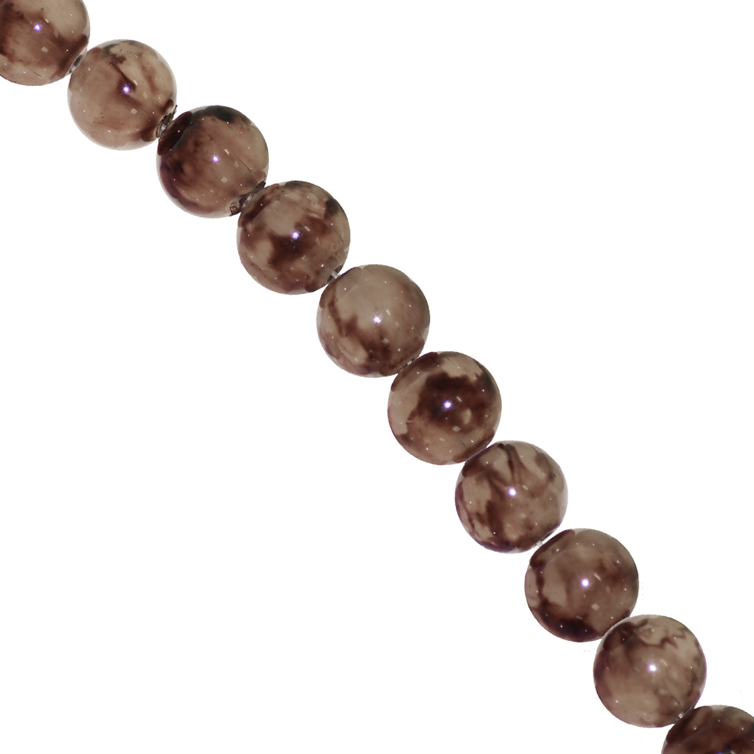 Marble Style Glass Beads, 10mm, Tie Dye, Approx 80 pcs per strand, Available in Multiple Colours