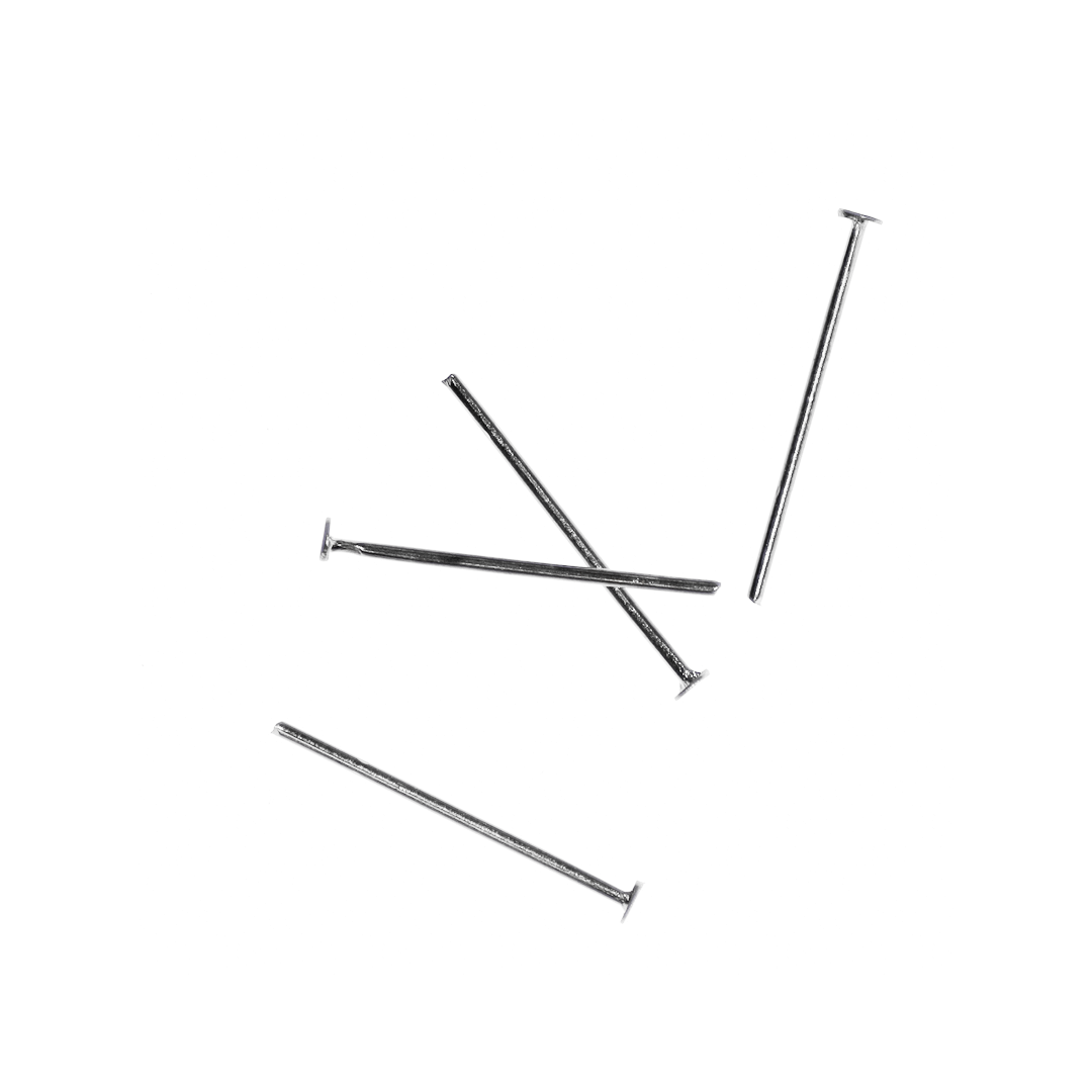 Flat Head Pins, Gunmetal, Alloy, 0.55 inches, 20 Gauge, Sold Per pkg of Approx 3200