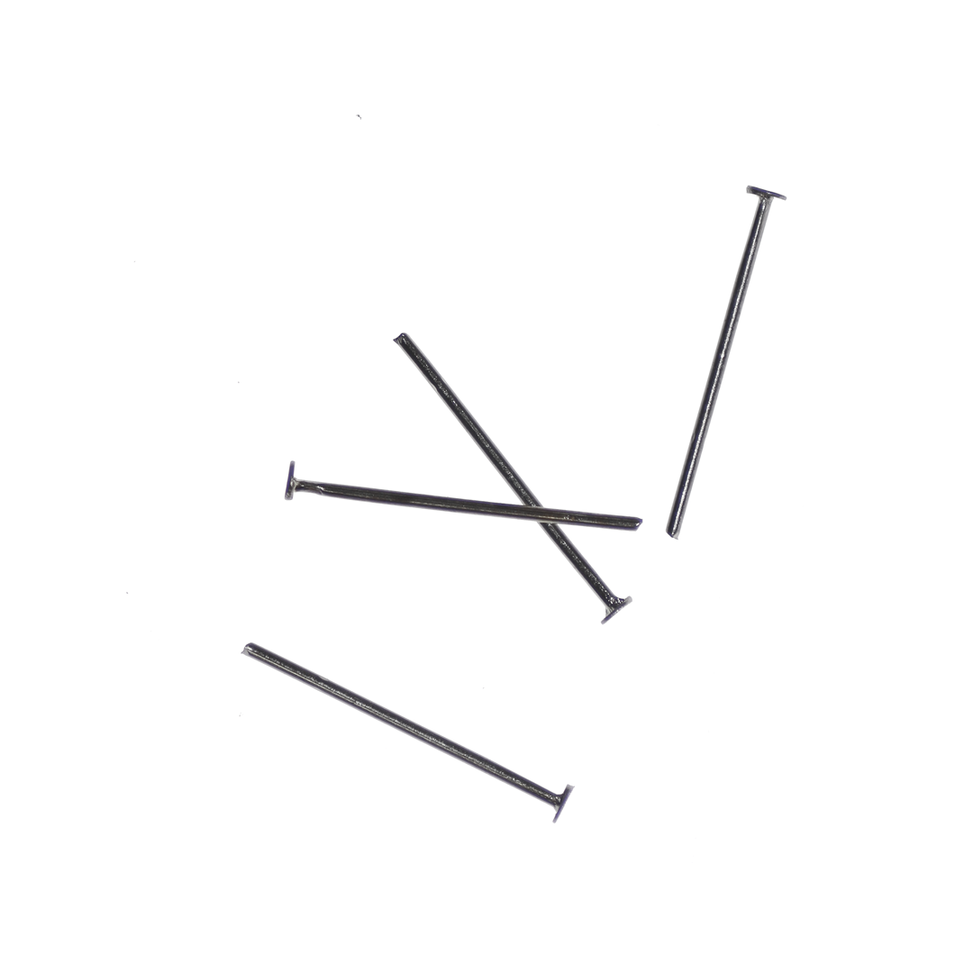 Flat Head Pins, Gunmetal, Alloy, 0.62 inches, 20 Gauge, Sold Per pkg of Approx 3200