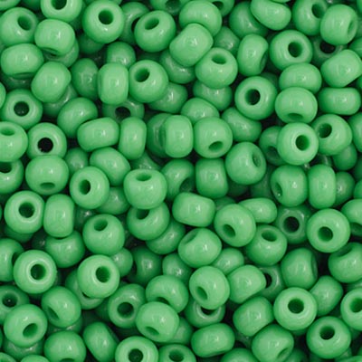 Czech Seed Beads - Czech 11/0 - Medium Green Opaque (63)