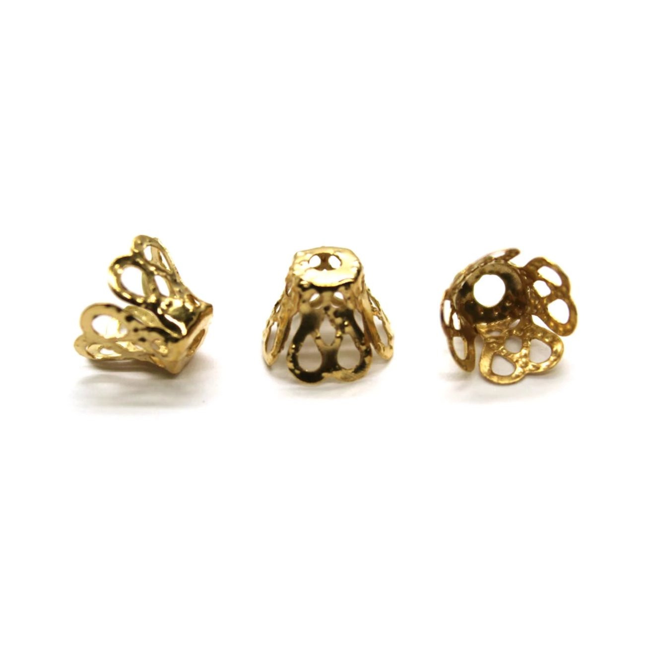 Bead Cap, Large Ornament Vase, Alloy, Gold, 11.5mm x 9mm, approx. 25+pcs