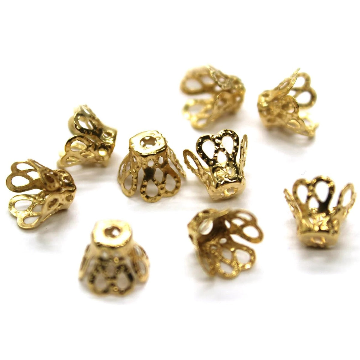 Bead Cap, Large Ornament Vase, Alloy, Gold, 11.5mm x 9mm, approx. 25+pcs