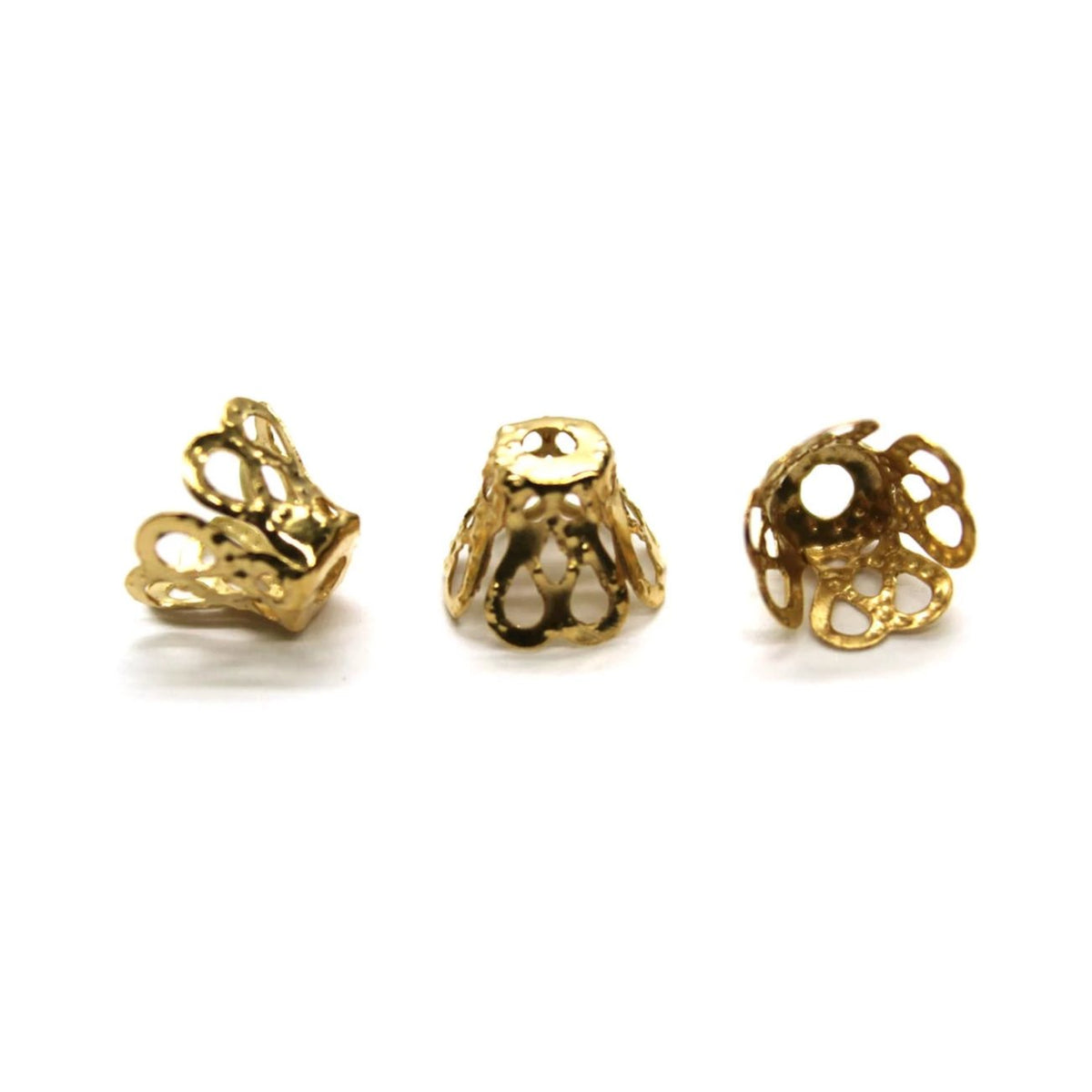 Bead Cap, Small Ornament Vase, Alloy, Light Rose Gold, 4.5mm x 6mm x 6mm, Sold Per pkg of 70+