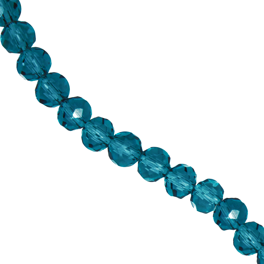 Glass Crystal Beads, Round, Faceted, 6mm, Approx 90 pcs per strand, Available in Multiple Colours