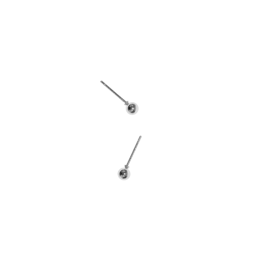 Earrings, Ball Ear Studs, Alloy, 15mm x 4mm, Sold Per pkg of 24 pcs, Available in Multiple Colours