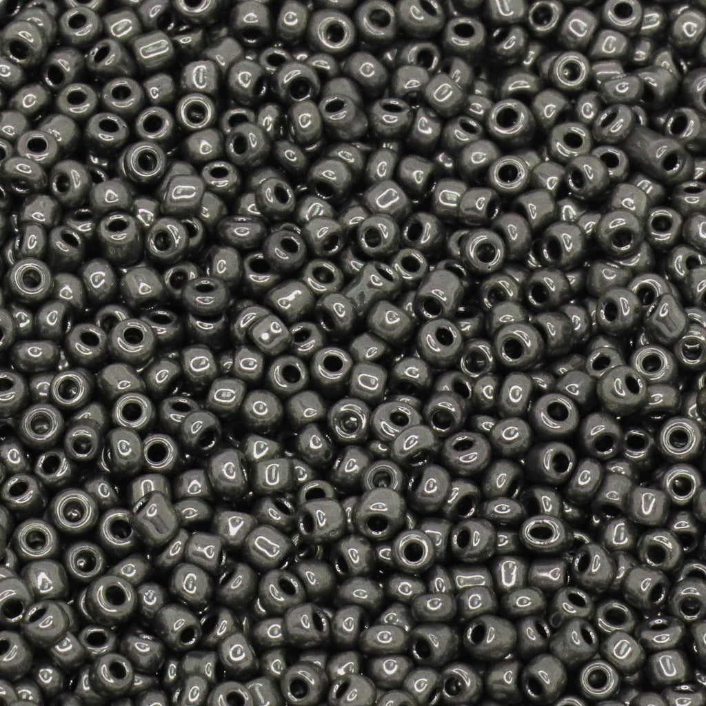 Seed Bead Bulk Bags - 8/0 - Lead Grey Ceylon - 449g/13,000pcs