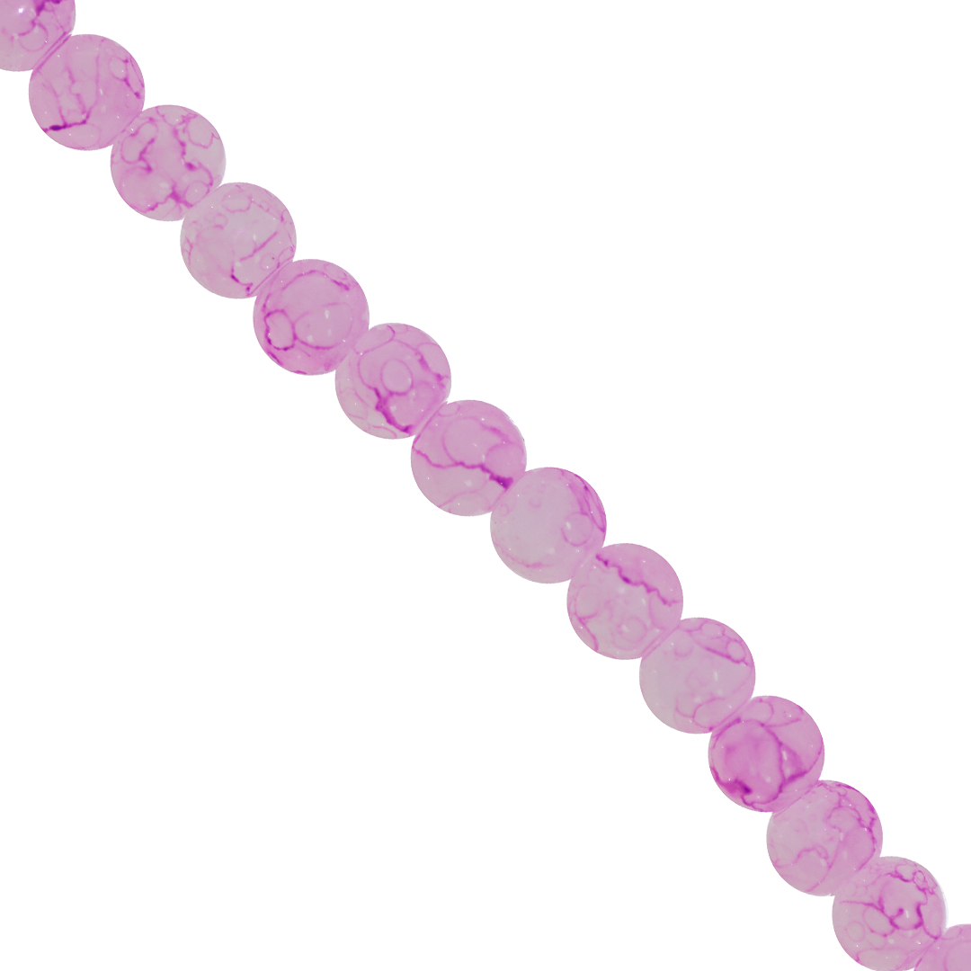 Marble Style Glass Beads, 6mm, Tie Dye, 140 pcs per strand, Available in Multiple Colours