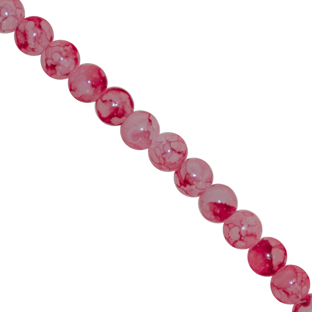 Marble Style Glass Beads, 6mm, Tie Dye, 140 pcs per strand, Available in Multiple Colours